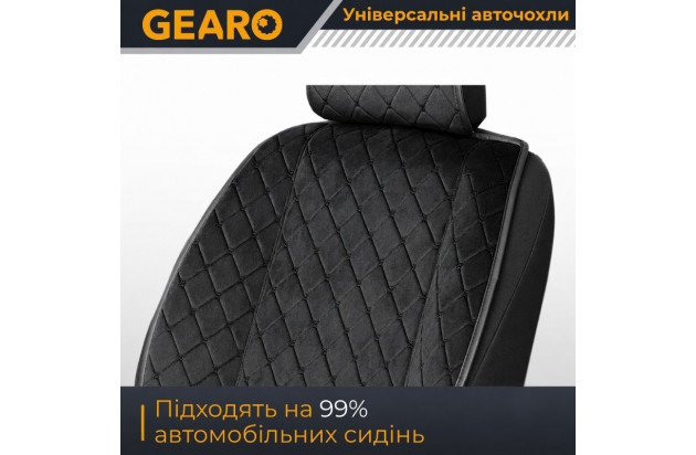 Накидки на сидіння Gearo Alcantara series (GE0701BK-A)
