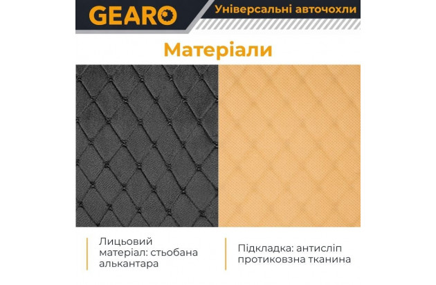 Накидки на сидіння Gearo Alcantara series (GE0701BK-A)