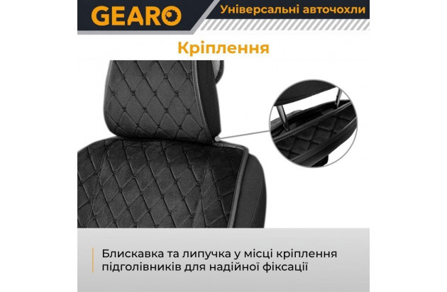 Накидки на сидіння Gearo Alcantara series (GE0701BK-A)