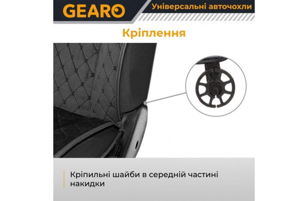 Накидки на сидіння Gearo Alcantara series (GE0701BK-A)