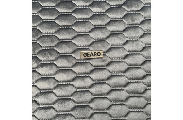 Комплект накидок на сиденья экокожа и велюр серые Gearo Gran Lusso Prestige