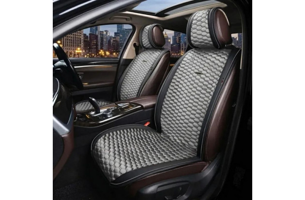 Накидки на сидіння 2 шт Gearo Gran Lusso Prestige (GE0710GY-F)