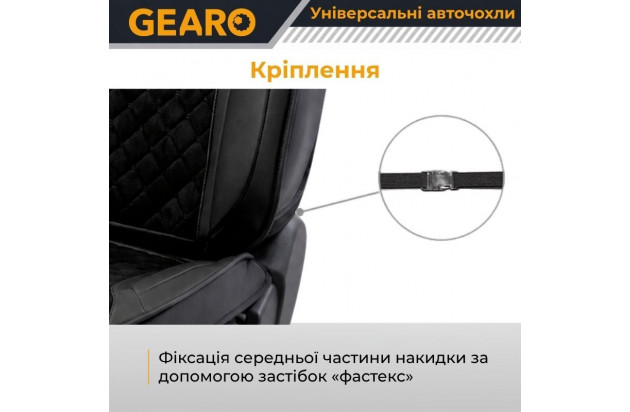 Накидки на передні сидіння Gearo Leather series (GE0730BK-F)