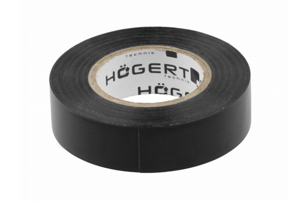 Ізоляційна стрічка Hogert 19мм ширина 0,13мм товщина 20м чорна (HT1P281)