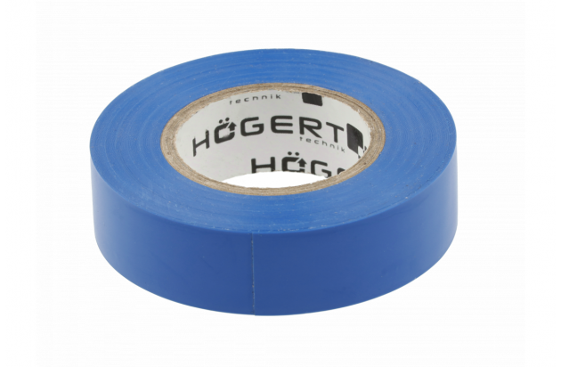 Стрічка ізоляційна синя 19мм x 20м товщина 0,13мм Hogert (HT1P283)